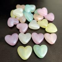 Miracle Acrylic Beads, Heart, DIY & luminated Approx [