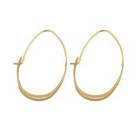 Brass Hoop Earring, fashion jewelry & for woman, golden 