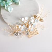 Decorative Hair Combs, Zinc Alloy, with Crystal, fashion jewelry & for woman [