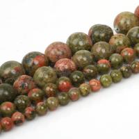Unakite Beads, Round, DIY Approx 38 cm 
