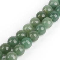 Grün Aventurin Stein Perlen , Grüner Aventurin, rund, DIY & verschiedene Größen vorhanden, grün, Länge:ca. 38 cm, verkauft von Strang[