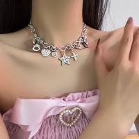 Rhinestone Zinc Alloy Jewelry Set, plated & micro pave rhinestone & for woman, silver color 