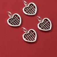 Sterling Silver Heart Pendants, 925 Sterling Silver, Antique finish, DIY, silver color 