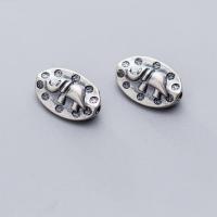 Sterling Silver Spacer Beads, 925 Sterling Silver, Elephant, sand blast, DIY, silver color Approx 2mm 