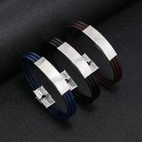 PU Leather Cord Bracelets, fashion jewelry & for man 10cm [
