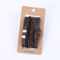 PU Leather Cord Bracelets, fashion jewelry & for man 12cm [