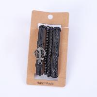 PU Leather Cord Bracelets, fashion jewelry & for man, 12cm [