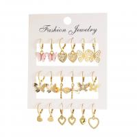 Resin Zinc Alloy Earring, with Resin, plated, for woman & hollow 22-30mm 