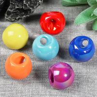 Plating Acrylic Beads, DIY, mixed colors, 16mm Approx 3.9mm [