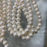 Natural Freshwater Pearl Loose Beads, Slightly Round, DIY, white, 8-9mm Approx 37 cm 