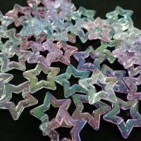 Perles acryliques plaquée, Acrylique, étoile, DIY & lumineux & creux, plus de couleurs à choisir, 18mm, Environ Vendu par sac