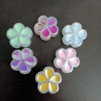 Émail acrylique perles, fleur, DIY & lumineux & émail, plus de couleurs à choisir, 23mm, Environ Vendu par sac[