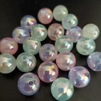 Perles acryliques plaquée, Acrylique, Rond, Placage UV, DIY & lumineux, plus de couleurs à choisir, 16mm, Environ Vendu par sac