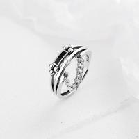 Стерлингового серебра кольцо, 925 пробы, маска, ювелирные изделия моды & Женский & эмаль, размер:7, продается PC