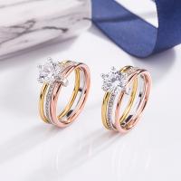 Стерлингового серебра кольцо, 925 пробы, ювелирные изделия моды & разный размер для выбора & Женский & со стразами, продается PC