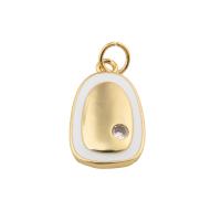 Enamel Brass Pendants, fashion jewelry & for woman, golden Approx 1mm [