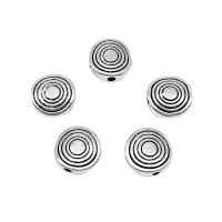 Zinc Alloy Flat Beads, Round, antique silver color plated, DIY, 8mm Approx 1.5mm, Approx [