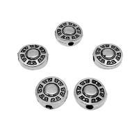 Zinc Alloy Flat Beads, antique silver color plated, DIY, 9mm Approx 2mm, Approx [
