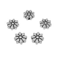 Zinc Alloy Flat Beads, Flower, antique silver color plated, DIY, 9mm Approx 1mm, Approx [