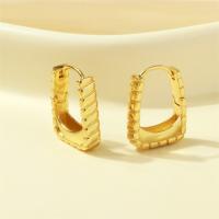 Brass Drop Earring, plated, fashion jewelry & for woman, gold 