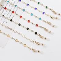 Zinc Alloy Glasses Chain, with Glass Rhinestone, anti-skidding & multifunctional & for woman Approx 70 cm [