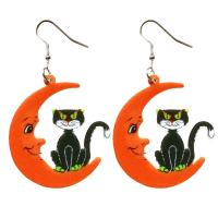 Acrylic Drop Earring, with Iron, Halloween Jewelry Gift & for woman, 67mm 