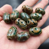 Perles agate dzi tibétaine naturelle, agate Tibétaine, tambour, trois yeux & DIY Vendu par PC