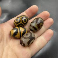 Natürliche Tibetan Achat Dzi Perlen, Trommel, DIY & verschiedene Muster für Wahl, verkauft von PC[