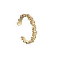 Anillo de dedo de acero Titanium de, Partículas de acero, chapado en oro de 14 K, Joyería & para mujer, dorado, 18*4mm, Vendido por UD[