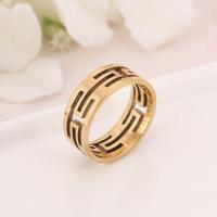 Stainless Steel Finger Ring, 304 Stainless Steel, Donut, Galvanic plating, fashion jewelry & Unisex & hollow Inner mm 