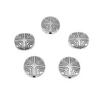 Zinc Alloy Flat Beads, Round, antique silver color plated, DIY, 10mm Approx 1.5mm, Approx 