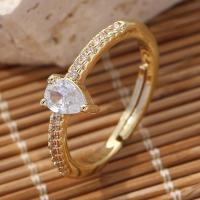 Cubic Zirconia Micro Pave Brass Finger Ring, plated, fashion jewelry & micro pave cubic zirconia inner ~21mm 
