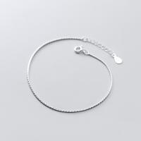 Sterling Silver Bracelets, 925 Sterling Silver, with 0.9inch extender chain, fashion jewelry & for woman, silver color Approx 6.3 Inch 