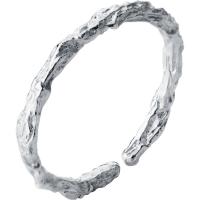 Sterling Silver Finger Ring, 925 Sterling Silver, Branch, Korean style & adjustable & for woman, silver color, US Ring 