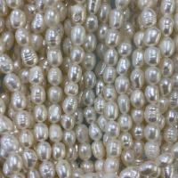 Perles nacres baroques de culture d'eau douce , perle d'eau douce cultivée, DIY, blanc, 4-5mm Environ 37 cm, Vendu par brin[
