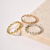 Stainless Steel Finger Ring, 304 Stainless Steel, 18K gold plated, fashion jewelry & for woman 3mm 