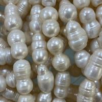 Barock kultivierten Süßwassersee Perlen, Natürliche kultivierte Süßwasserperlen, DIY, weiß, 9x18mm, Länge:ca. 37 cm, verkauft von Strang[