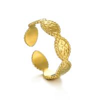 Titanium Steel Finger Ring, 14K gold plated, fashion jewelry & for woman, golden, 18.5*3mm 