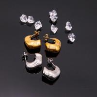 Titanium Steel Earrings, Vacuum Ion Plating, fashion jewelry & for woman nickel, lead & cadmium free 