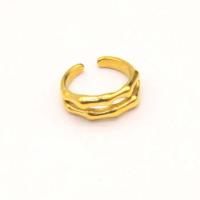 Titanium Steel Finger Ring, Vacuum Ion Plating, fashion jewelry & Unisex, golden, nickel, lead & cadmium free, inner ~20mm 