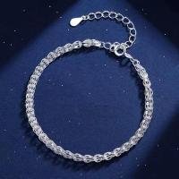 Sterling Silver Bracelets, 925 Sterling Silver, with 1.57inch extender chain, fashion jewelry & for woman Approx 5.9 Inch 