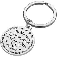 Stainless Steel Key Chain, 304 Stainless Steel, Round, plated, fashion jewelry silver color 