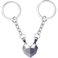 Zinc Alloy Key Chain Jewelry, irregular, plated, 2 pieces & fashion jewelry 