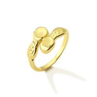 Cubic Zirconia Micro Pave Brass Finger Ring, real gold plated & micro pave cubic zirconia & for woman & enamel, golden [