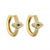 Evil Eye Earrings, Brass, plated, micro pave cubic zirconia & for woman 