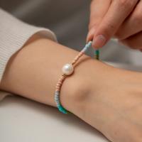 ensembles de bijoux de perles de graine en verre, Acier inoxydable 304, bague, anneau & Bracelet & collier, avec Seedbead & perle de plastique, bijoux de mode & pour femme, Vendu par PC