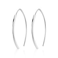 Sterling Silver Drop Earring, 925 Sterling Silver, plated, Korean style & for woman 36mm 
