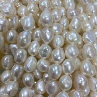 Perla Barroca Freshwater, Perlas cultivadas de agua dulce, Barroco, Bricolaje, Blanco, 10-11mm, longitud:aproximado 37 cm, Vendido por Sarta