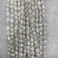Baroque Cultured Freshwater Pearl Beads, DIY, white, 7-8mm Approx 37 cm 