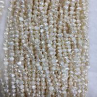 Barock kultivierten Süßwassersee Perlen, Natürliche kultivierte Süßwasserperlen, DIY, weiß, 6-7mm, Länge:ca. 37 cm, verkauft von Strang[